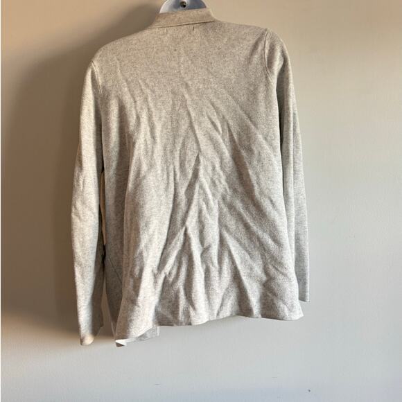 OST Women’s Open Front KnitCardigan XS Gray Cotton Soft Minimalist Lounge Jacket - Picture 2 of 6